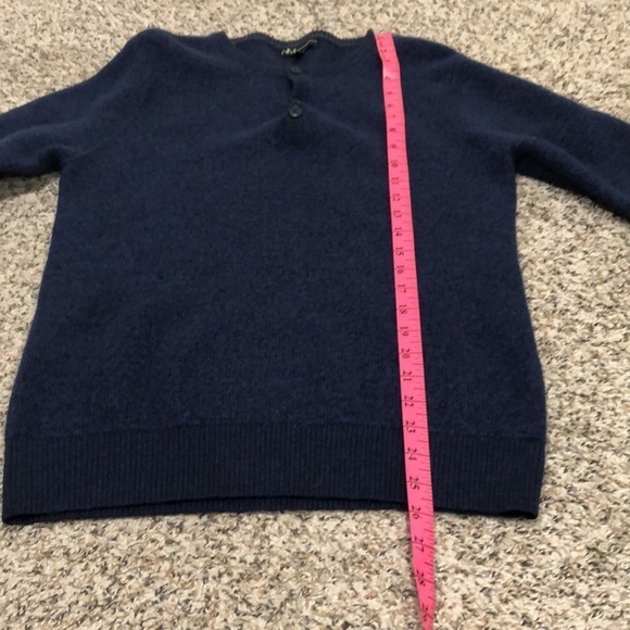 Neiman Marcus Sweater Size Small Navy Blue Merino Wool Blend - Picture 8 of 9